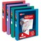 Avery Heavy-Duty View 3 Ring Binders, 1 Inch One Touch Slant Rings, 250-Sheet Capacity, DuraHinge, 1.4 Inch Wide Spine, Customizable Clear Cover and Spine, Assorted Bright Colors (4-Pack of 79630)